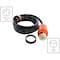 Ac Works SOOW Locking Extension Cord, 10 AWG, Indoor/Outdoor, 10/4, 1 Outlets, CS6364, Black, Rubber, Nylon TEL1430-050 - alternate 3